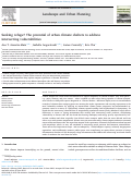 Cover page: Seeking refuge? The potential of urban climate shelters to address intersecting vulnerabilities