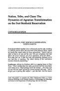 Cover page: Nation, Tribe, and Class: The Dynamics of Agrarian Transformation on the Fort Berthold Reservation