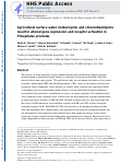 Cover page: Agricultural surface water, imidacloprid, and chlorantraniliprole result in altered gene expression and receptor activation in Pimephales promelas