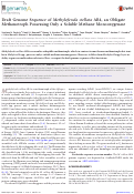 Cover page: Draft Genome Sequence of Methyloferula stellata AR4, an Obligate Methanotroph Possessing Only a Soluble Methane Monooxygenase.