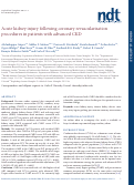 Cover page: Acute kidney injury following coronary revascularization procedures in patients with advanced CKD.