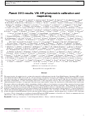 Cover page: Planck 2013 results. VIII. HFI photometric calibration and mapmaking