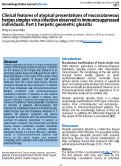 Cover page: Clinical features of atypical presentations of mucocutaneous herpes simplex virus infection observed in immunosuppressed individuals. Part I: herpetic geometric glossitis