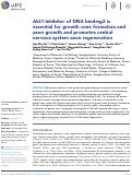 Cover page: Akt1-Inhibitor of DNA binding2 is essential for growth cone formation and axon growth and promotes central nervous system axon regeneration