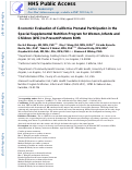 Cover page: Economic evaluation of California prenatal participation in the Special Supplemental Nutrition Program for Women, Infants and Children (WIC) to prevent preterm birth.