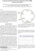 Cover page: Long-range and head-on beam-beam compensation studies in RHIC with lessons for the LHC