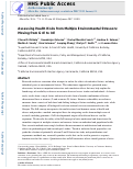 Cover page: Assessing health risks from multiple environmental stressors: Moving from G×E to I×E.