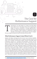 Cover page: The Case for Performance Support