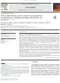 Cover page: Clinical interventions are more accurate than quantitative measurements for defining hemorrhage with dilation and evacuation