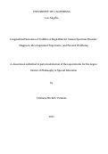 Cover page: Longitudinal Outcomes of Toddlers at High-Risk for Autism Spectrum Disorder: Diagnosis, Developmental Trajectories, and Parental Wellbeing