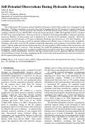 Cover page: Self-potential observations during hydraulic fracturing