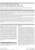 Cover page: Trends in Regionalization of Inpatient Care for Urological Malignancies, 1988 to 2002