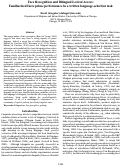 Cover page: Face Recognition and Bilingual Lexical Access: Familiarized faces prime performance in a written language-selection task