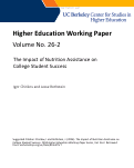 Cover page of The Impact of Nutrition Assistance on College Student Success&nbsp;&nbsp;