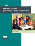 Cover page: Teachers’ Voices: Work Environment Conditions That Impact Teacher Practice and Program Quality