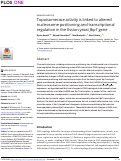 Cover page: Topoisomerase activity is linked to altered nucleosome positioning and transcriptional regulation in the fission yeast fbp1 gene