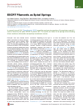 Cover page: ESCRT Filaments as Spiral Springs