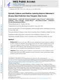 Cover page: Epistatic Features and Machine Learning Improve Alzheimer’s Disease Risk Prediction Over Polygenic Risk Scores