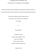 Cover page: Balancing Complexity and Conceptualization in Hydrological Modeling: Insights into Process Representation, Spatial Variability, and the Urban-Natural Hydrological Interface