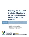 Cover page: Exploring the Impact of the Federal Tax Credit on the Decision to Lease or Purchase a PEV in California