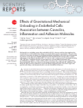 Cover page: Effects of gravitational mechanical unloading in endothelial cells: association between caveolins, inflammation and adhesion molecules.