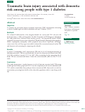 Cover page: Traumatic brain injury associated with dementia risk among people with type 1 diabetes.