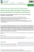 Cover page: Ocean change within shoreline communities: from biomechanics to behaviour and beyondThemed Issue Article: Biomechanics and Climate Change