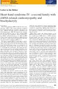 Cover page: Heart‐hand syndrome IV: a second family with LMNA‐related cardiomyopathy and brachydactyly