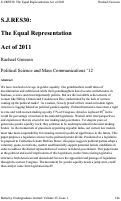 Cover page: S.J.RES30: The Equal Representation Act of 2011