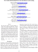 Cover page: The Variable Relationship Between On-Task Behavior and Learning