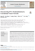 Cover page: Characterizing RNA Pseudouridylation by Convolutional Neural Networks