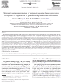 Cover page: Minimal ovarian upregulation of glutamate cysteine ligase expression in response to suppression of glutathione by buthionine sulfoximine