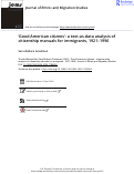 Cover page: ‘Good American citizens’: a text-as-data analysis of citizenship manuals for immigrants, 1921–1996