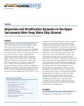 Cover page: Dispersion and Stratification Dynamics in the Upper Sacramento River Deep Water Ship Channel