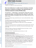 Cover page: Short-term differences in cardiac function following controlled exposure to cookstove air pollution: The subclinical tests on volunteers exposed to smoke (STOVES) study