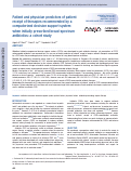 Cover page: Patient and physician predictors of patient receipt of therapies recommended by a computerized decision support system when initially prescribed broad-spectrum antibiotics: a cohort study