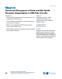 Cover page: Functional Divergence of Delta and Mu Opioid Receptor Organization in CNS Pain Circuits