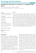 Cover page: Belowground responses to elevation in a changing cloud forest