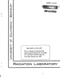 Cover page: SQUARE WAVE TESTING OF AIR DIELECTRIC COAXIAL TRANSMISSION LINE COMPONENTS