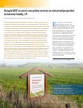 Cover page of Using InVEST to assess ecosystem services on conserved properties in Sonoma County, CA