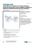 Cover page: Highly Efficient and Marker-free Genome Editing of Human Pluripotent Stem Cells by CRISPR-Cas9 RNP and AAV6 Donor-Mediated Homologous Recombination