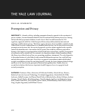 Cover page of Privacy and Preemption