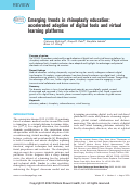 Cover page: Emerging trends in rhinoplasty education: accelerated adoption of digital tools and virtual learning platforms.