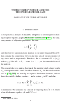 Cover page: Weber Correspondence Analysis: The One-dimensional Case