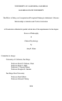 Cover page: The effect of delay on conceptual and perceptual priming in Alzheimer's disease : relationship to attention and cortical activation