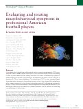 Cover page: Evaluating and treating neurobehavioral symptoms in professional American football players