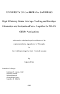 Cover page: High efficiency linear envelope tracking and envelope elimination and restoration power amplifier for WLAN OFDM applications