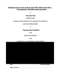 Cover page: Statistical issues in the analysis of the DNA microarray data: Normalization and differential expression