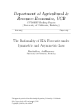 Cover page: The Rationality of EIA Forecasts under Symmetric and Asymmetric Loss