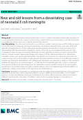 Cover page: New and old lessons from a devastating case of neonatal E coli meningitis.